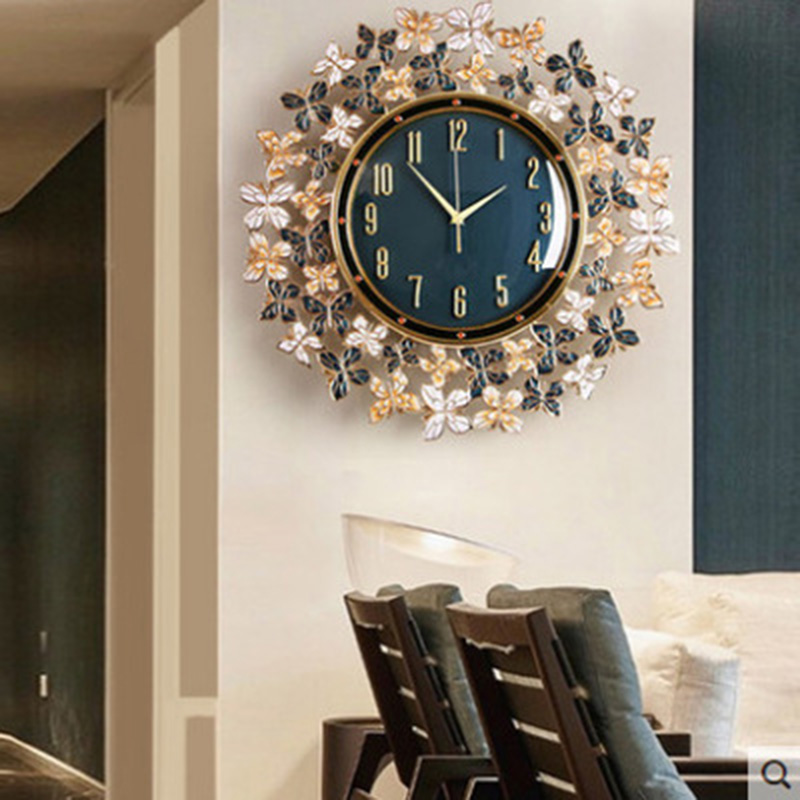 Luxury Lifestyle Fashion - Emaille Schmetterling Uhr Wanduhr Wohnzimmer Home